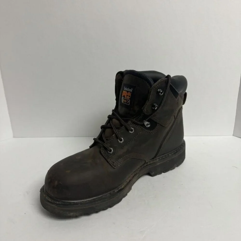 Timberland Pro Mens Pit Boss Steel Toe Work Boot Brown Size 12 M